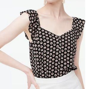 J. Crew Factory Sleeveless button-up ruffle top Size 20